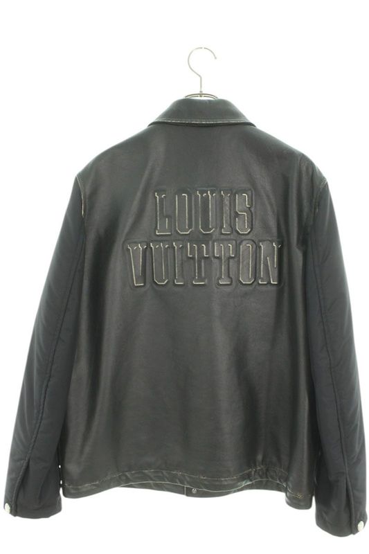 Louis Vuitton 25SS Hsl08eqkb Vintage Effect Coach Leather Jacket Men 50