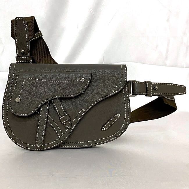 Christian Dior Shoulder Bag Brown Saddle 1