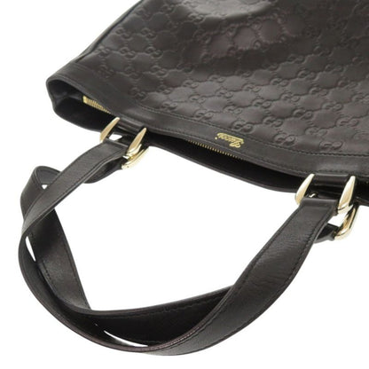 Guccissima Abby 170004 Leather Black Handbag Tote Bag Black 1077 Gucci
