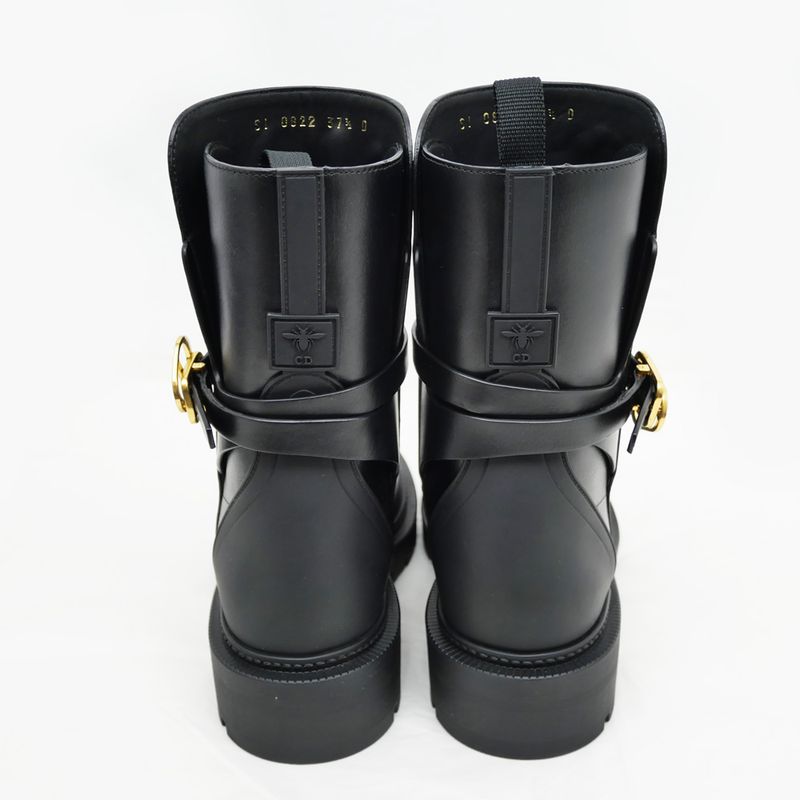 Christian Dior Empreinte Ankle BOOT Ankle Boots 37 1 2 Black Leather
