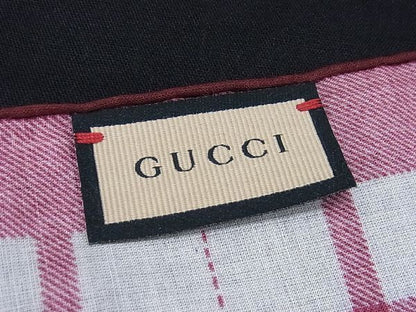 Gucci Horsebit 100% Cotton Scarf Handkerchief Women White And Pink Ar5806