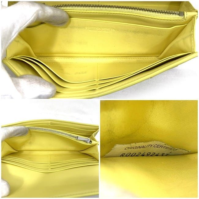 Bottega Veneta Foldable Long Wallet Ec22033 Yellow