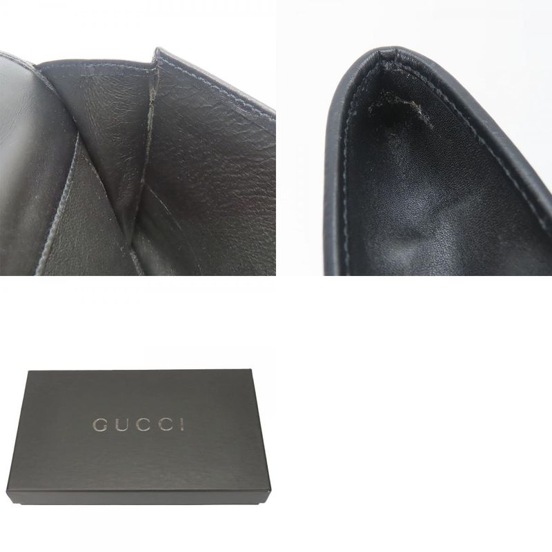 Gucci Long Wallet 035.0416.2180 Webline GG Canvas Black Fold Classic Women Men