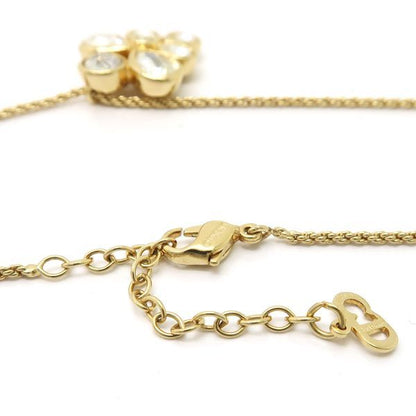 Chrdior Crystal Necklace GP Vintage Germany Transparent Stone Christian Dior