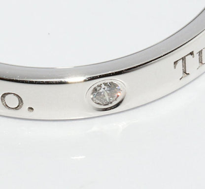 Tiffany & Co Ring Pt950 Diamond 3P (007ct) T&CO Band Ring Flat Band Ring Width