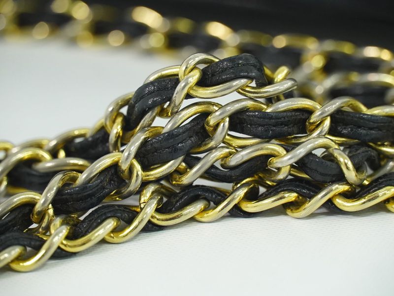 Authentic Chanel Coco Mark Matelasse Tassel Chain Shoulder Bag Pochette