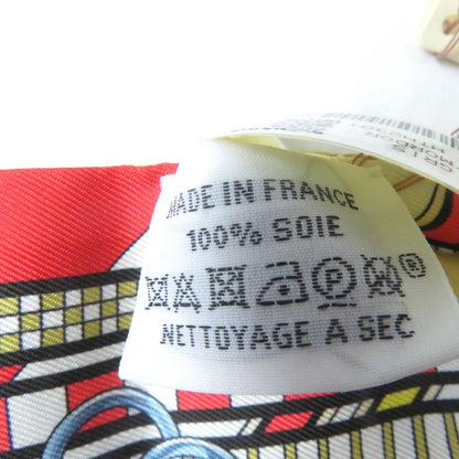 Hermes Brides Et Gris-gris Horse Maitreya And Charm 100% Silk Rouge/white/mordre