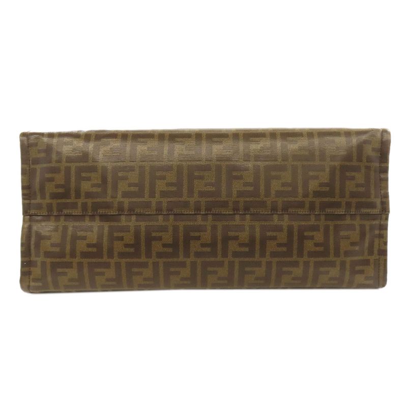 Fendi Fila Collaboration Zucca Pattern Tote Bag Coated Canvas Women