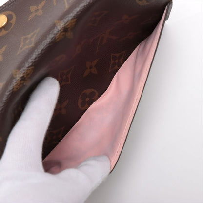 Louis Vuitton Monogram Portefeuille-sarah Long Wallet M62235 Brown × Rose