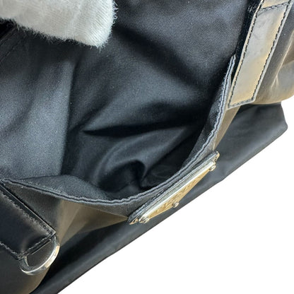 Prada Handbag Triangle Logo Tote Bag Black