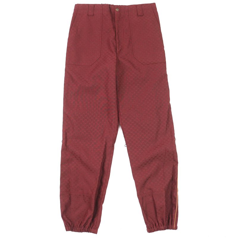 Gucci 20SS 614939 Cotton GG Jacquard Layered Hem Design Pants Worn On The