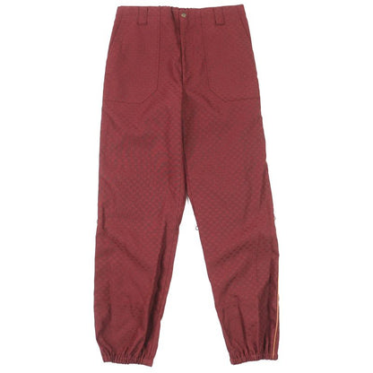 Gucci 20SS 614939 Cotton GG Jacquard Layered Hem Design Pants Worn On The