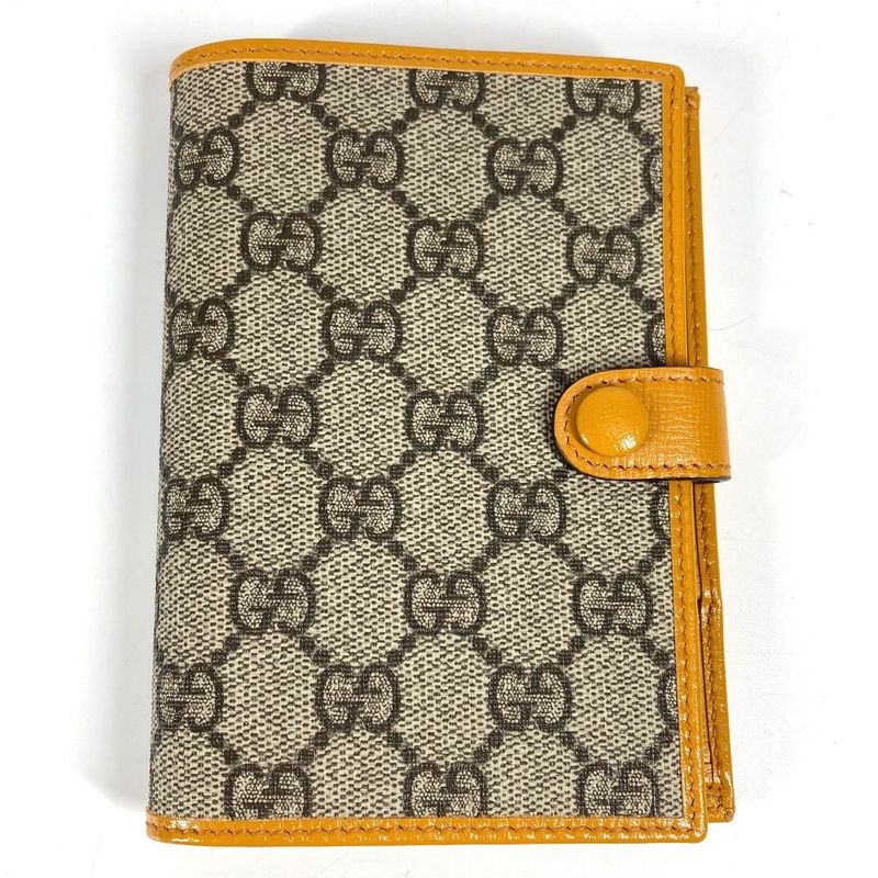 Gucci Passport Case Retro Logo 724562 GG Supreme Canvas Yellow