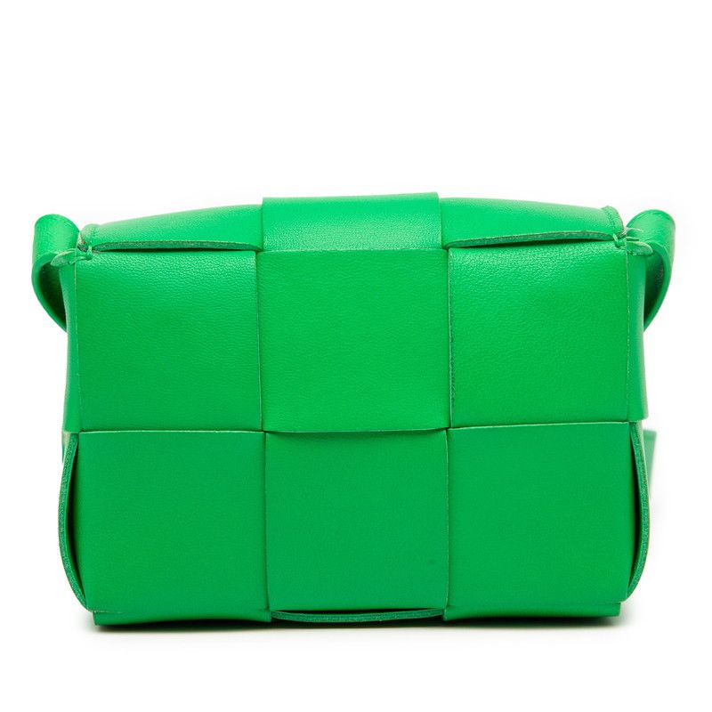 Bottega Veneta Maxi Intrecciato Cassette Green Leather Women's Bottega Veneta
