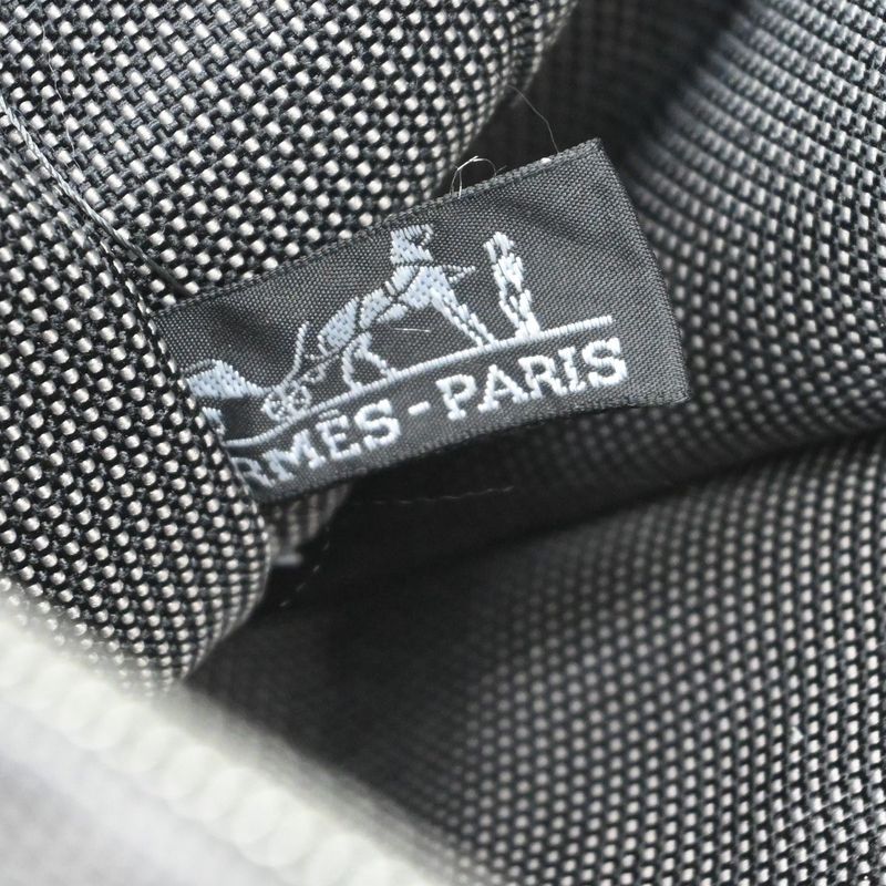 Hermes Her Line MM Hand Tote Bag Canvas Gray 38ka972