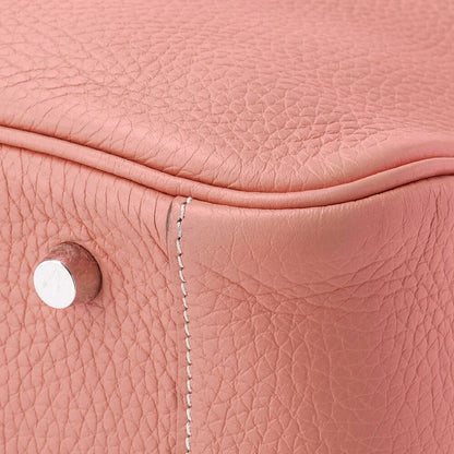 Hermes Lindy 34 Shoulder Bag Taurillon Clemence Crevette Crevette (silver