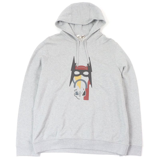 Hermes 2022 267680h Sheepskin Horse Lambleather Patches Pullover Hoodie Grey