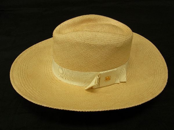 Celine Triomphe 100% Straw Medium Fold Over Hat Size Indicated 56 Beige At5931