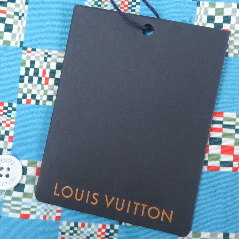 Louis Vuitton 21SS Distorted Damier 100% Cotton Total Pattern Open Collar