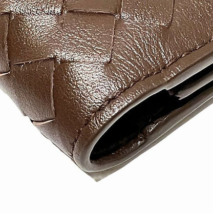Bottega Veneta Intrecciato Dark Brown Trifold Wallet Unisex
