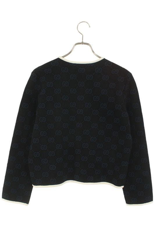 Gucci 749076 Xkdcr GG Jacquard Cardigan Blouson Women's L