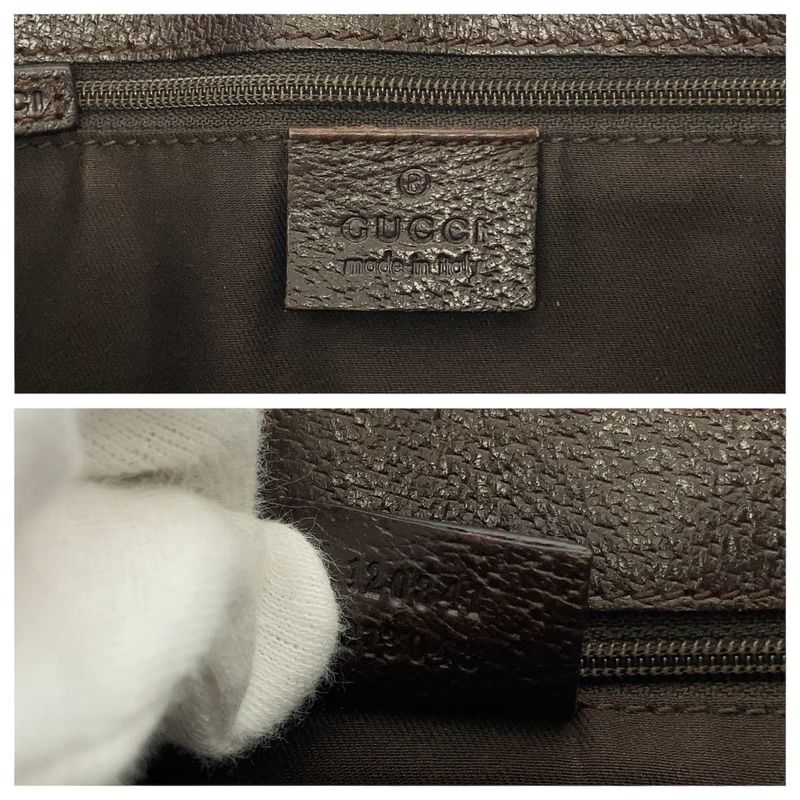 Gucci Eclipse Brown Silver Hardware GG Canvas 120841 Shoulder Bag Messenger Bag