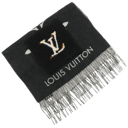 Louis Vuitton Echarpe Cold Reykjavik Mouton Teddy M76567 Cashmere Black Al0230