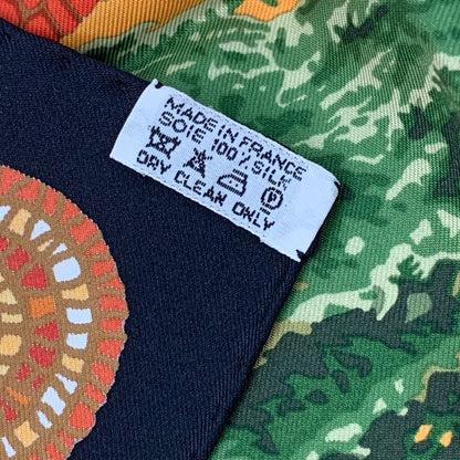 Hermes Carre 90 SOUS LE Cedre Silk Scarf Under Himalayan Cedars Red