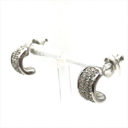 Dior Line Stone Silver Earrings