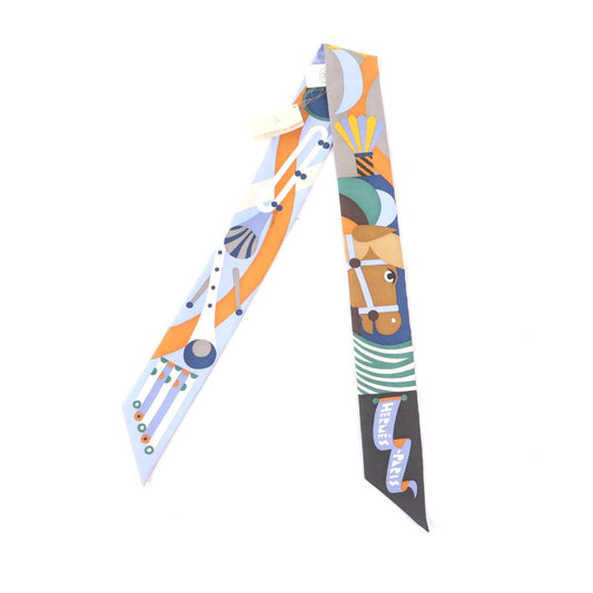 Hermes Parade EN Fanfare Parade EN Fanfare 100% Silk Brun/bleu/vert Scarf With
