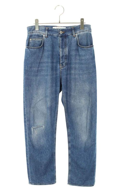 Loewe H526y11x22 Damaged Straight Leg Denim Pants Men 46