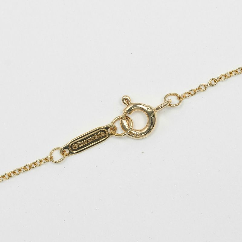 Tiffany & Co Bezel Set 18K Yellow Gold And Diamonds Ladies 2.38g Necklace