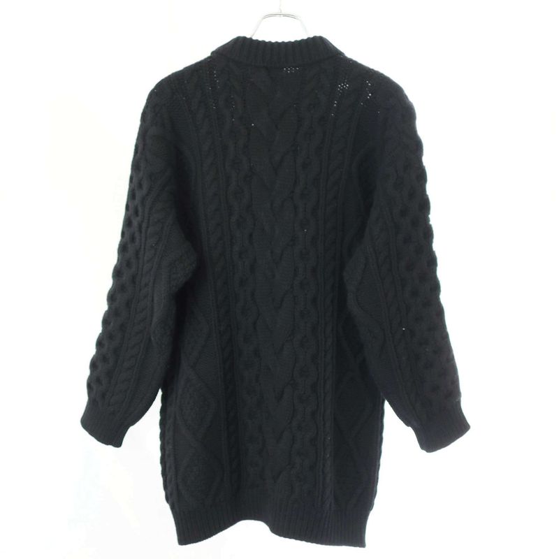 Celine Wool Cashmere Cable Knit Sweater 2a614374d Black S