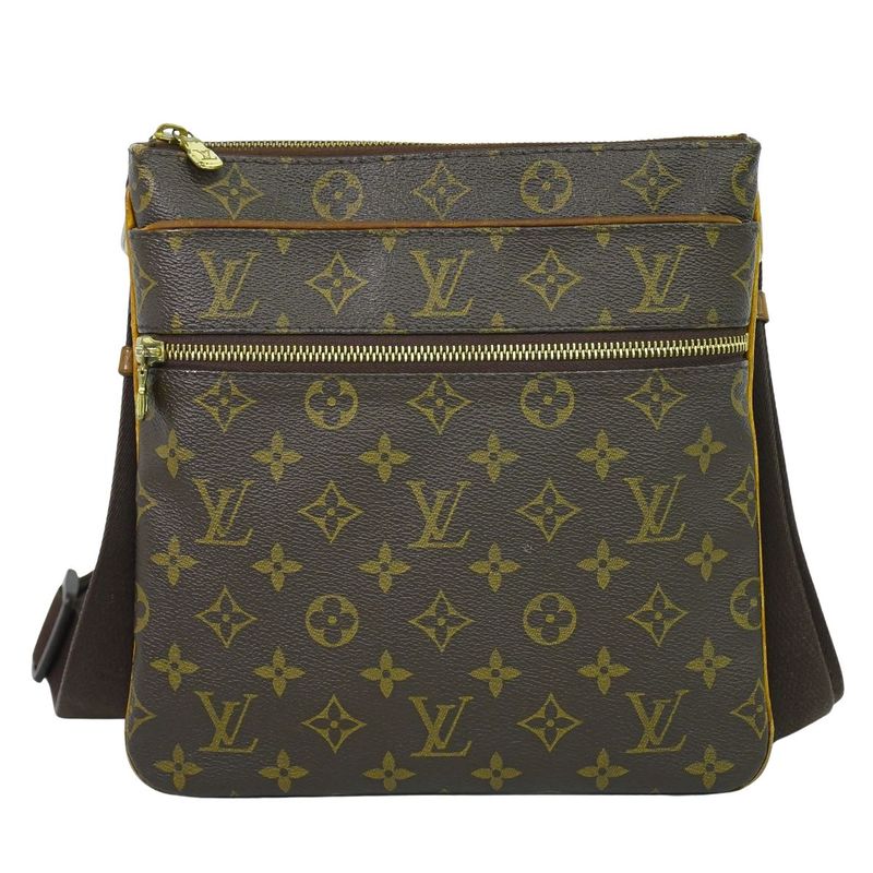 Authentic Louis Vuitton LV Pochette Valmy Monogram Shoulder Bag Pochette Brown