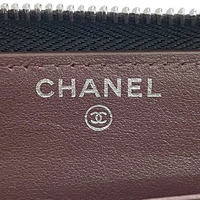 Chanel Round Zipper Long Wallet Black Ap0242 Excellent Condition Wallet