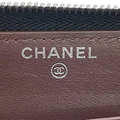 Chanel Round Zipper Long Wallet Black Ap0242 Excellent Condition Wallet