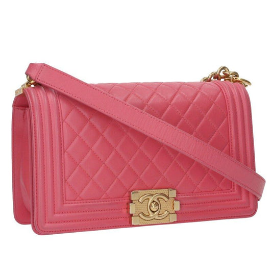 Chanel Boy Chanel 25 Lambskin Chain Shoulder Bag Women