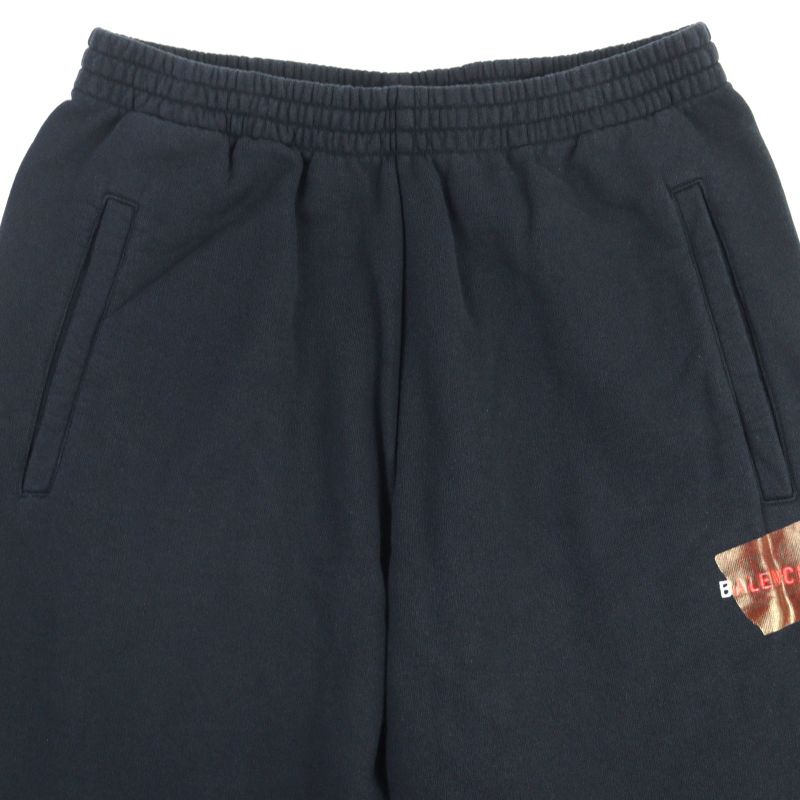 Balenciaga 25SS 740028 Laurel Baggy Sweatpants 100% Cotton Damaged Baggy