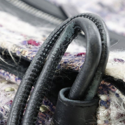 Chanel Camellia Tweed Purple Ladies Shoulder Bag