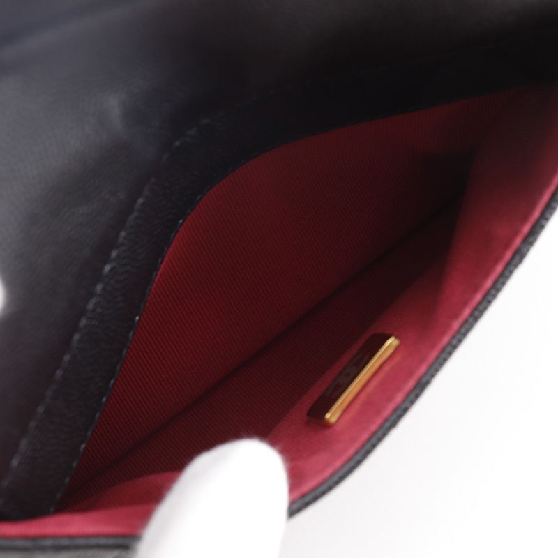 Chanel Matelasse Small Hobo Bag Chain Shoulder As3710 Caviar Skin Black Ladies