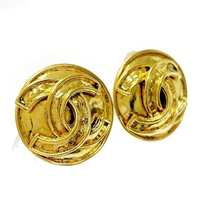 Chanel GP 94p Coco Mark Round Earrings Ladies 356397 Earrings