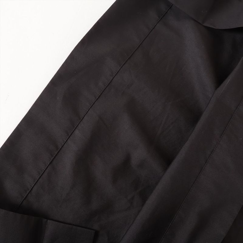 Hermes Cotton Logo Embroidery Shirt Women's 34 Black 2e3600d2 Made In France