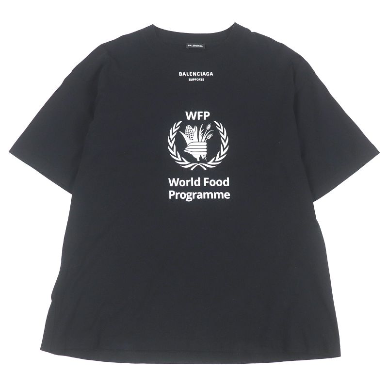 Balenciaga 541874 100% Cotton World Food Programme Logo Print Oversized Short