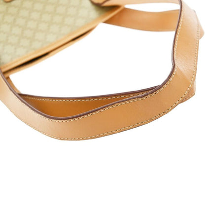 Celine Tote Macadam Shoulder Bag Beige Leather 33ka787