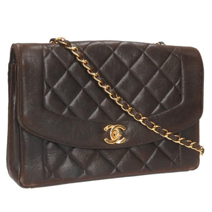 Chanel Diana Matelasse 25 Lambskin Chain Shoulder Bag Women 25