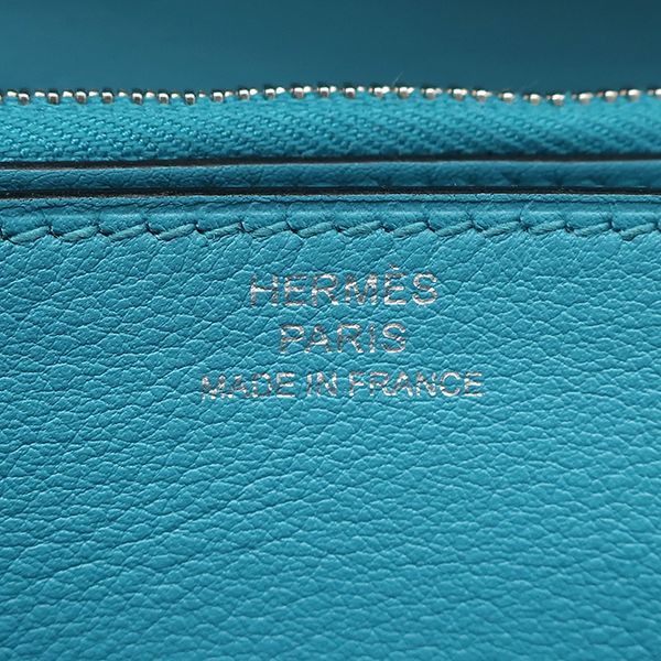 Hermes Shoulder Bag Mini Convoyeur Vosuift Turquoise Silver Hardware Blue