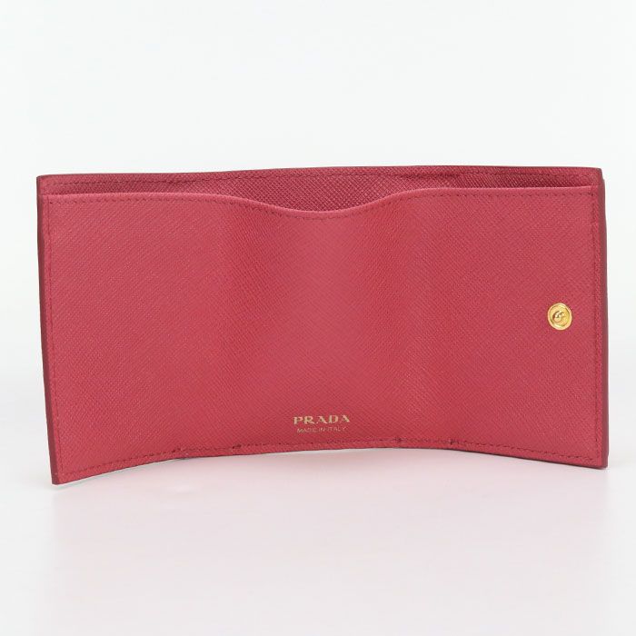 Prada Tri-fold Wallet Saffiano Leather Women