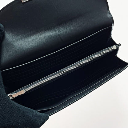 Celine Trotter Large Multi-Function Wallet 108753apm Black Long Wallet