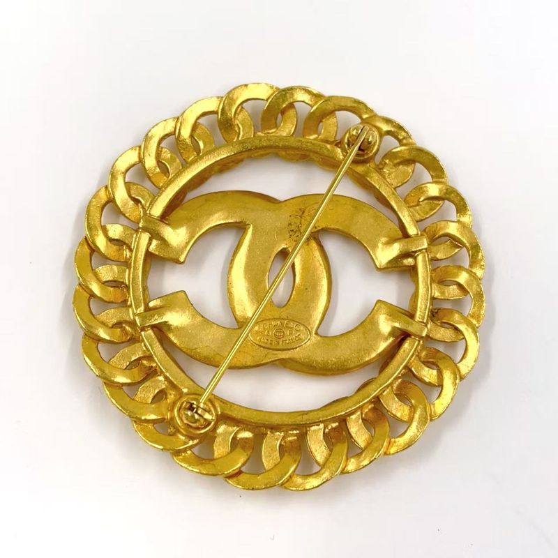 Chanel Coco Mark Circle GP Gold Brooch