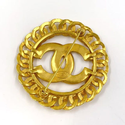 Chanel Coco Mark Circle GP Gold Brooch